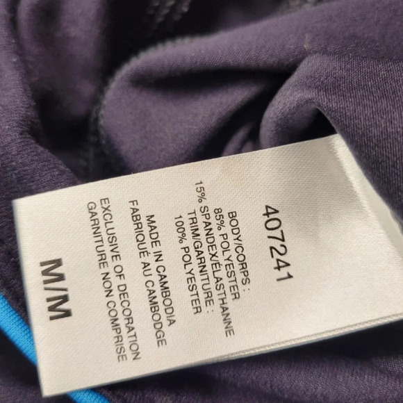 Champion Black / Blue Active Soft  Crop Leggings - Picture 2 of 6